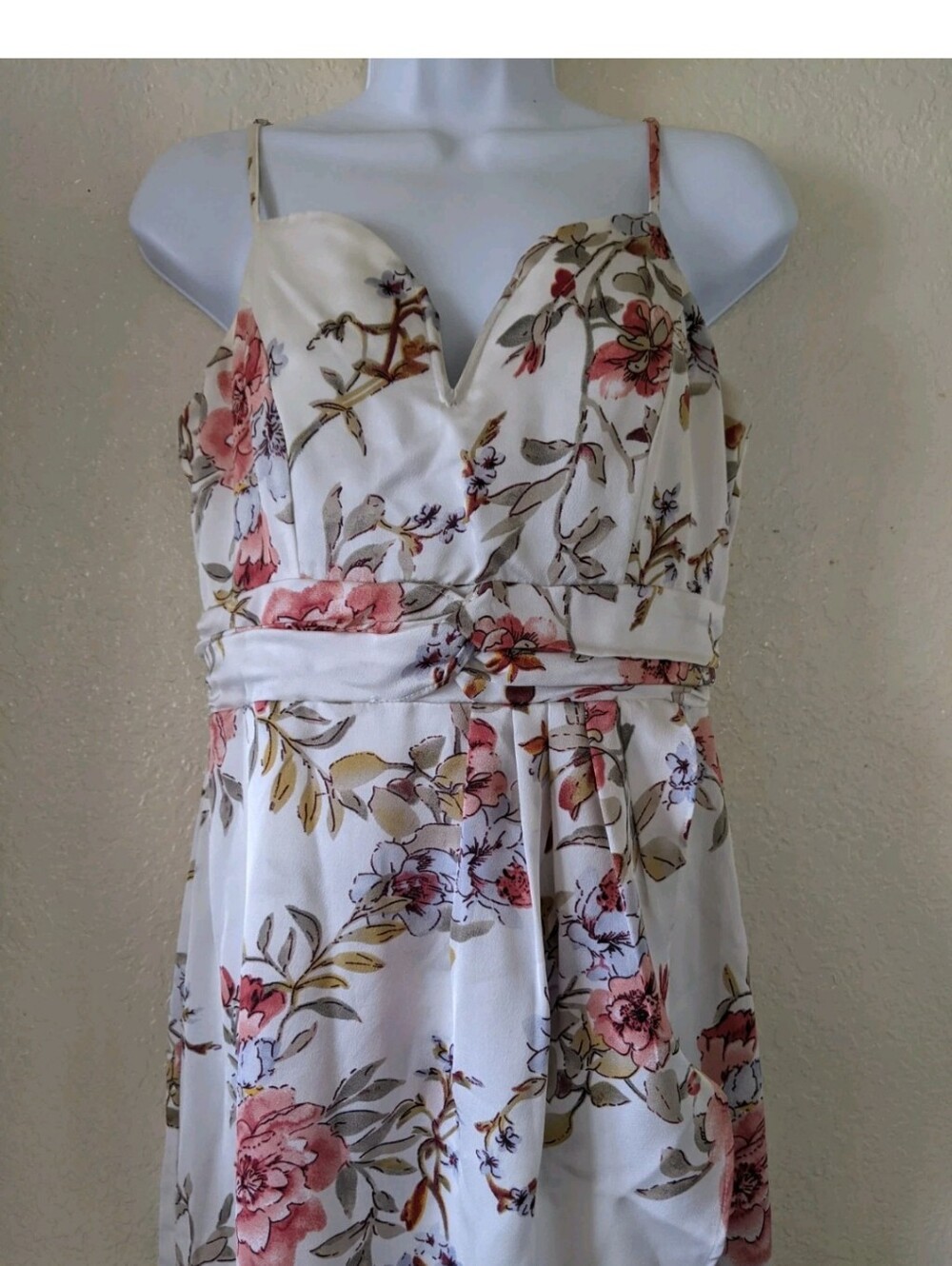Lulus My Favorite Day Ivory Floral Print Tulip Skirt Midi Dress Size M - Picture 6 of 11